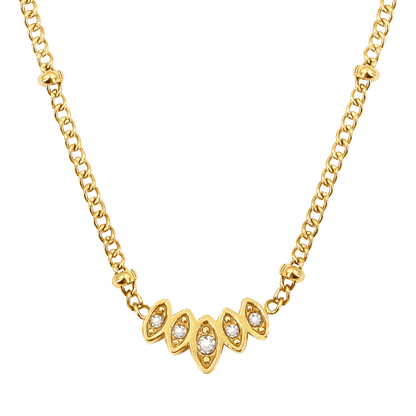 Sparkling Eyes Necklace Gold