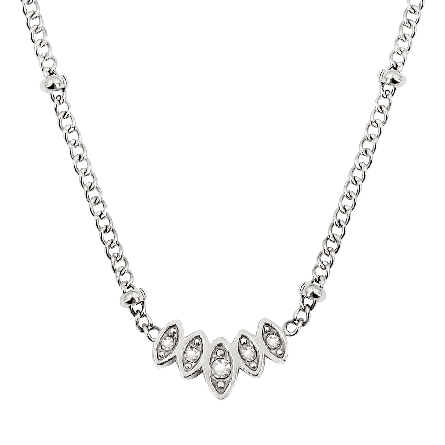 Sparkling Eyes Necklace Silver