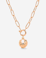 Ocean Lovers Oval Links Necklace Set Rose Gold