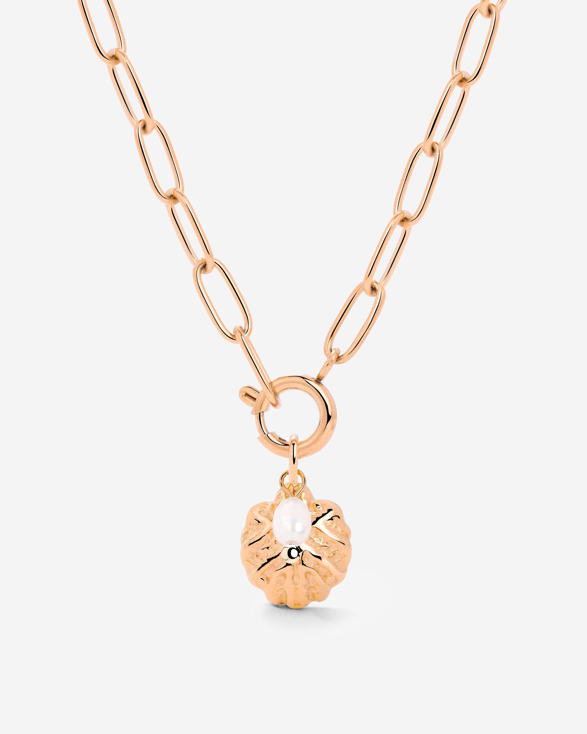 Ocean Lovers Oval Links Necklace Set Rose Gold