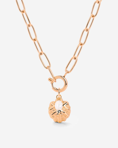 Ocean Lovers Oval Links Necklace Set Rose Gold