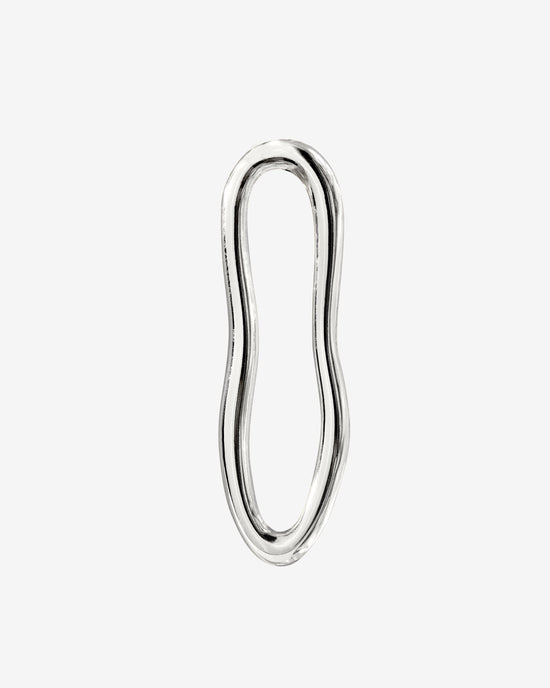 Blending Shapes Oval Hoop Set Baby Silver
