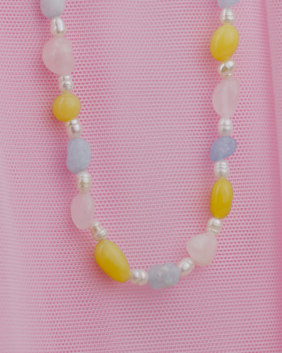 Cotton Candy Choker Silver