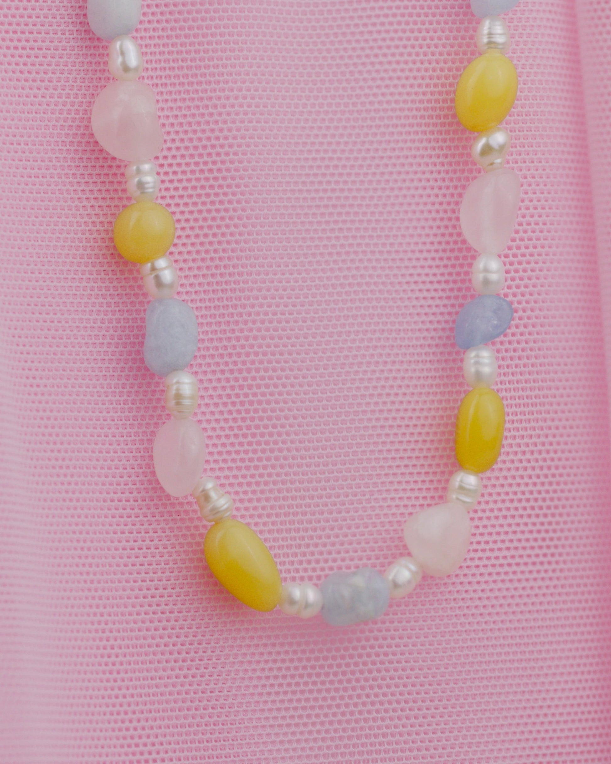 Cotton Candy Choker Silver