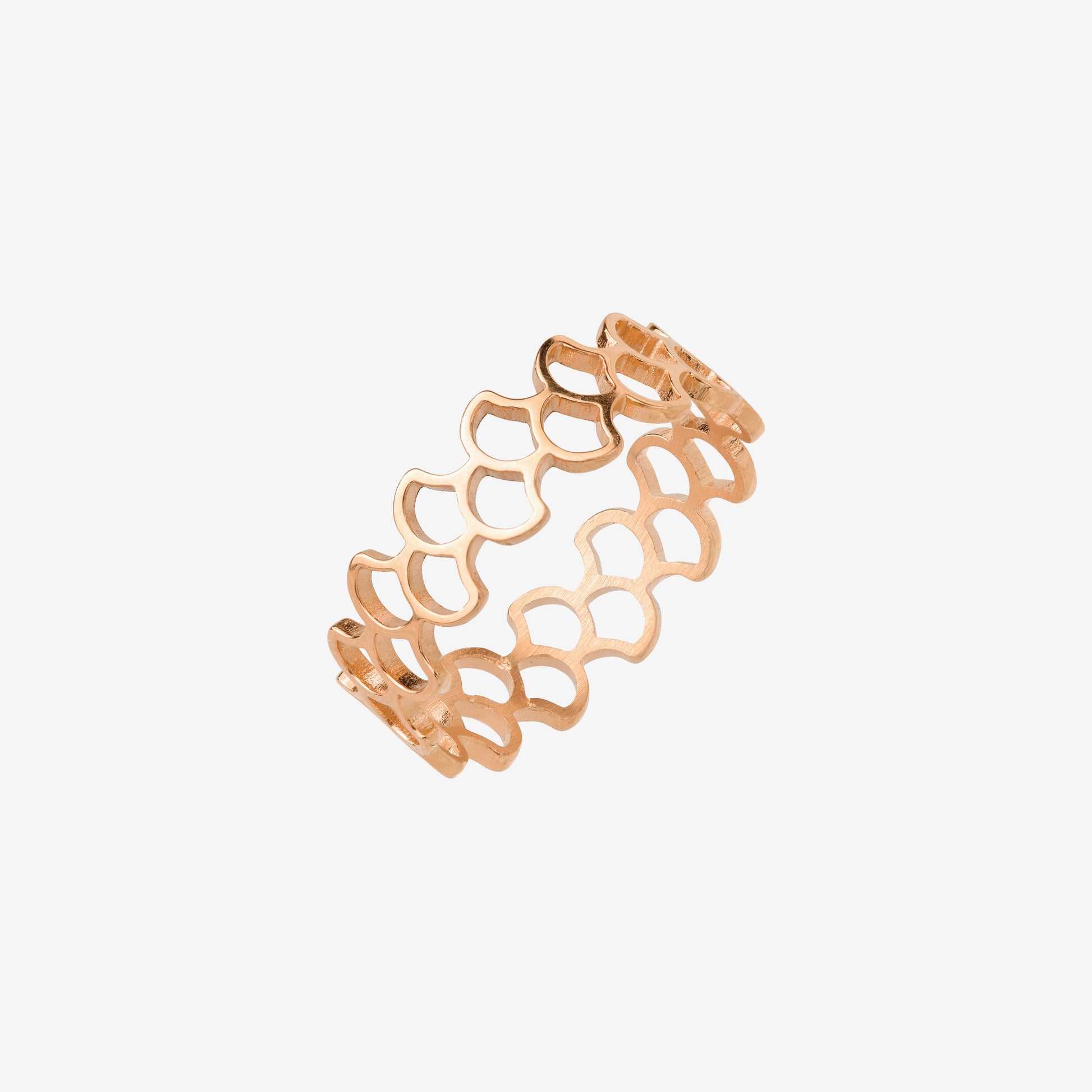 Fish Scale Ring Rose Gold