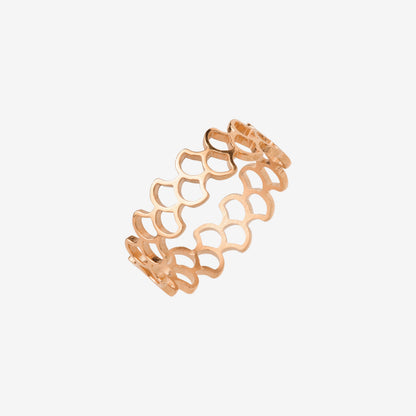 Fish Scale Ring Rose Gold