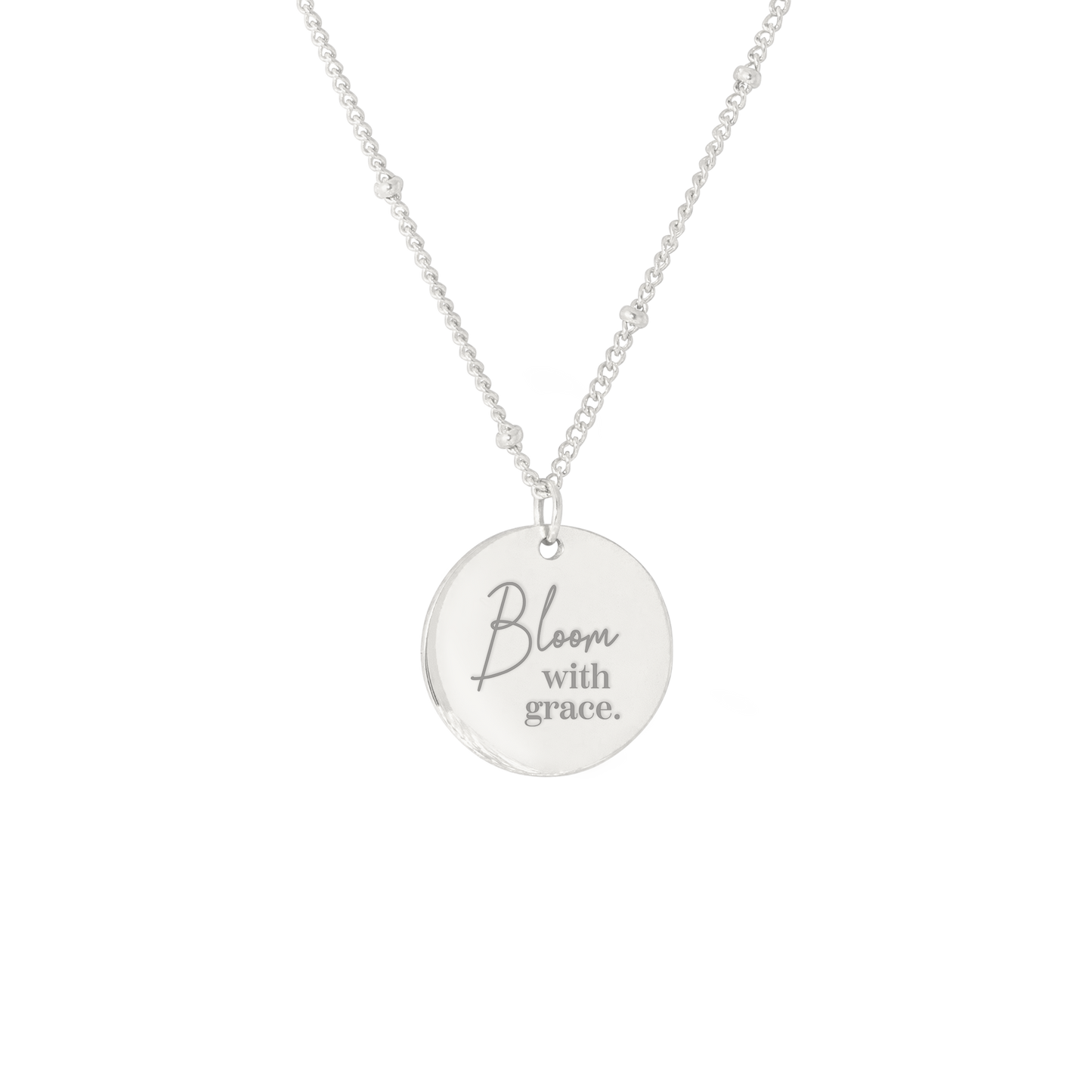 Bloom with grace Necklace Silver