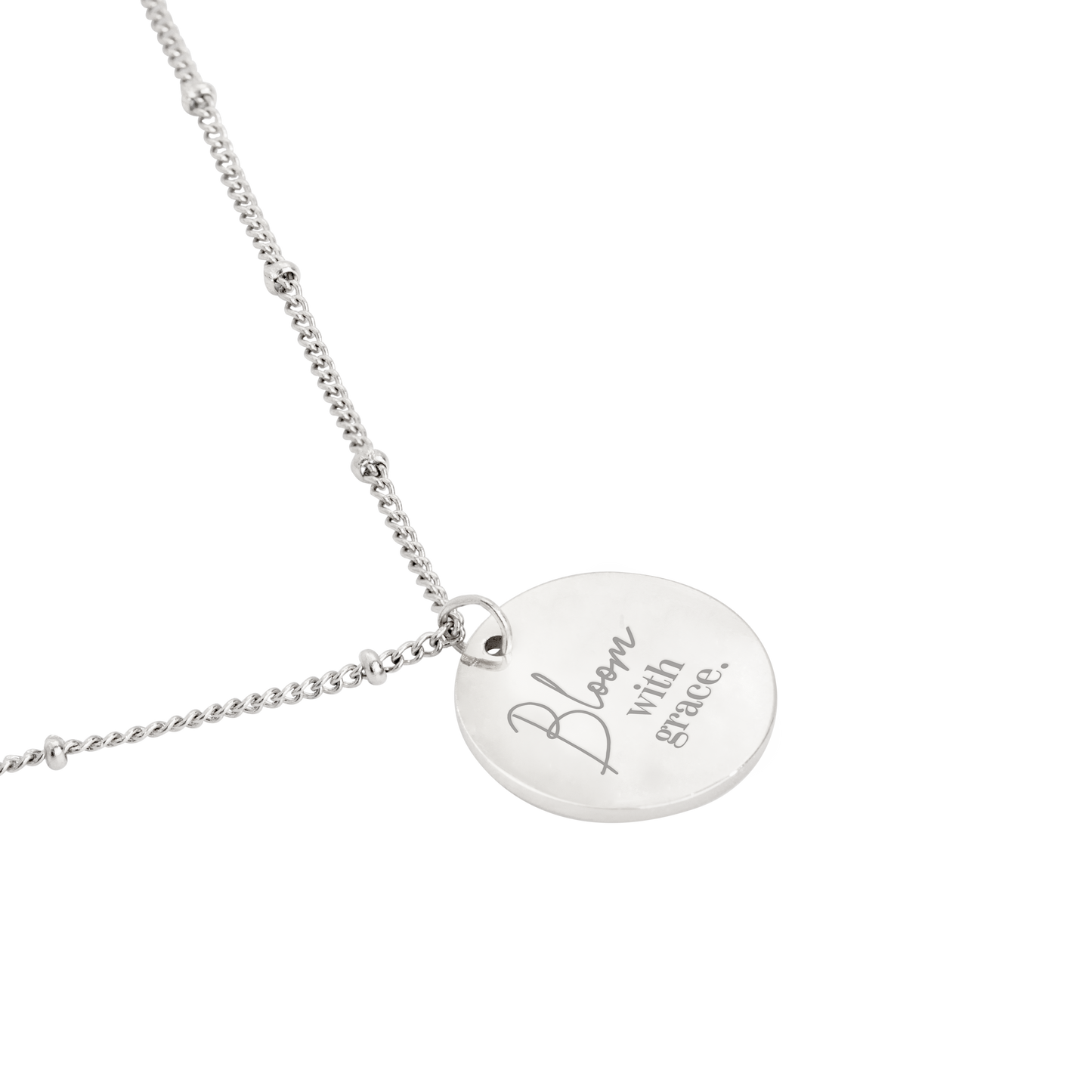 Bloom with grace Necklace Silver