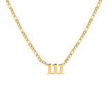 Angel Number Necklace Gold