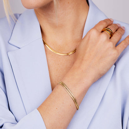 Duality Chain Bracelet Gold