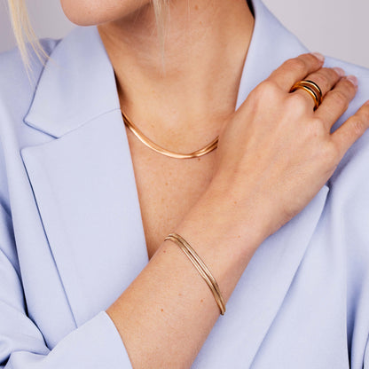 Duality Chain Bracelet Rose Gold