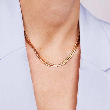 Duality Chain Necklace Rose Gold