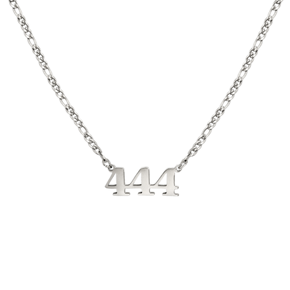Angel Number Necklace Silver