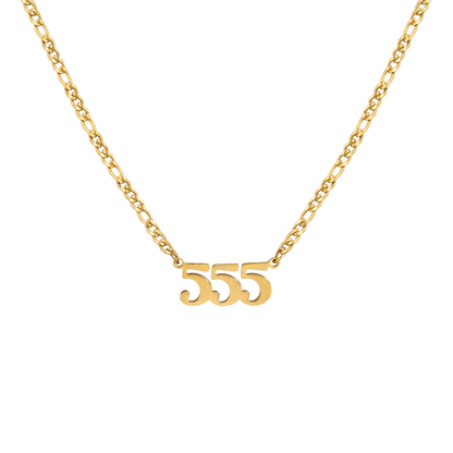 Angel Number Necklace Gold