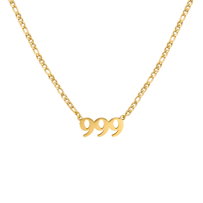 Angel Number Necklace Gold