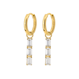 Baguette Bundle Hoop Set Small Gold