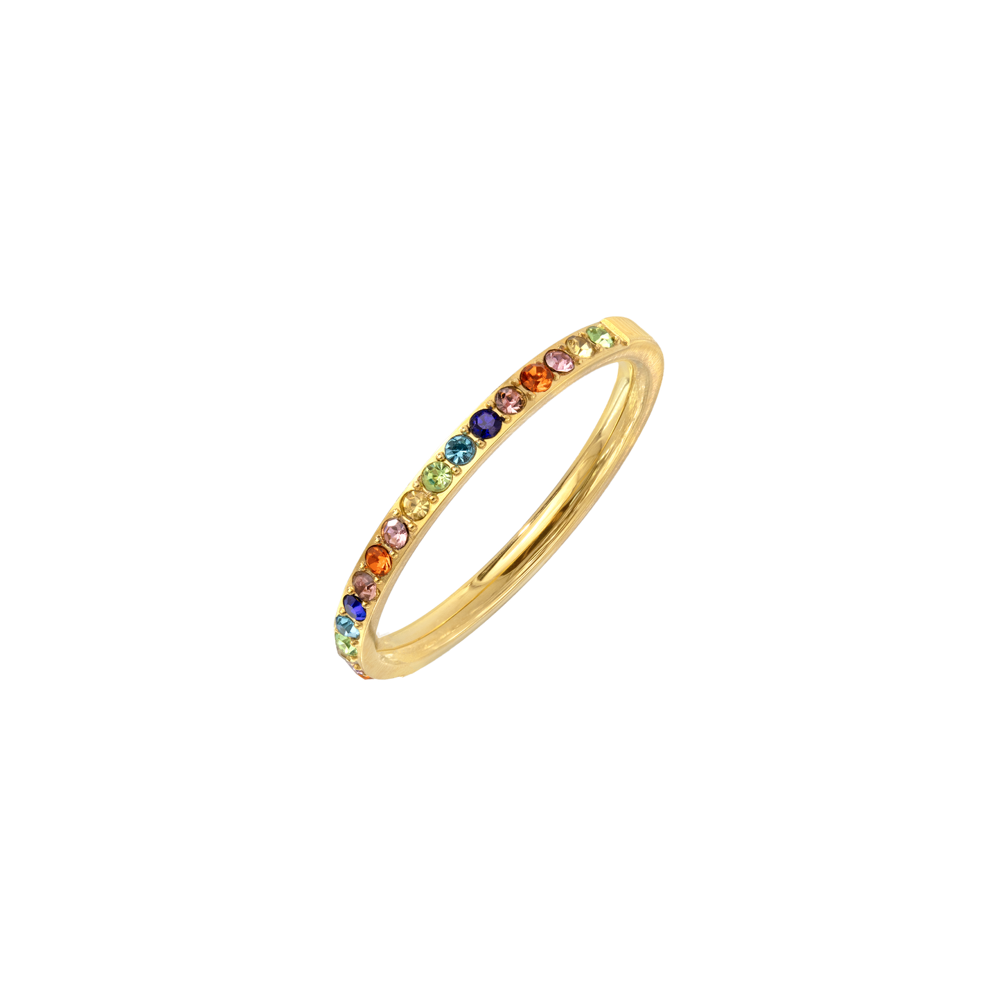 Rainbow Radiance Ring Gold