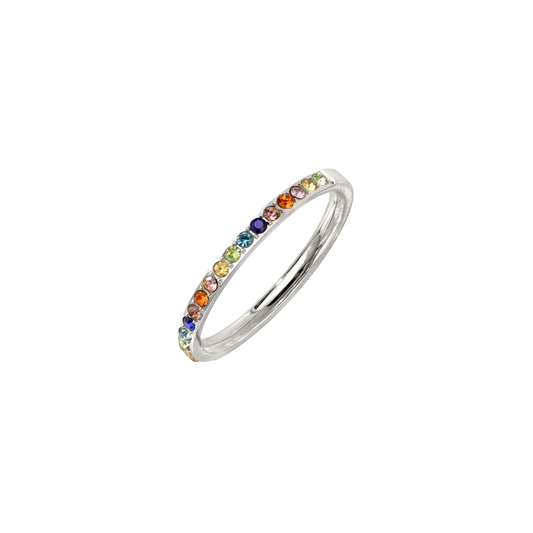 Rainbow Radiance Ring Silver