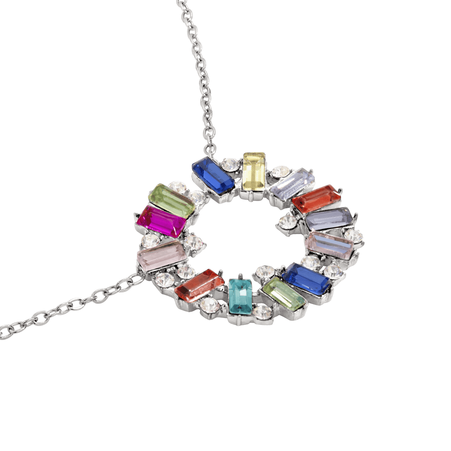 Rainbow Loop Necklace Silver