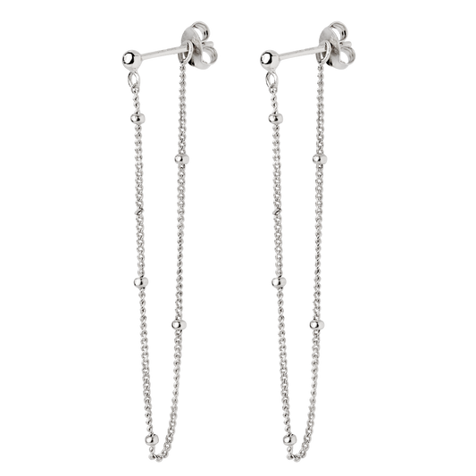 Delicate Chain Earrings Silver