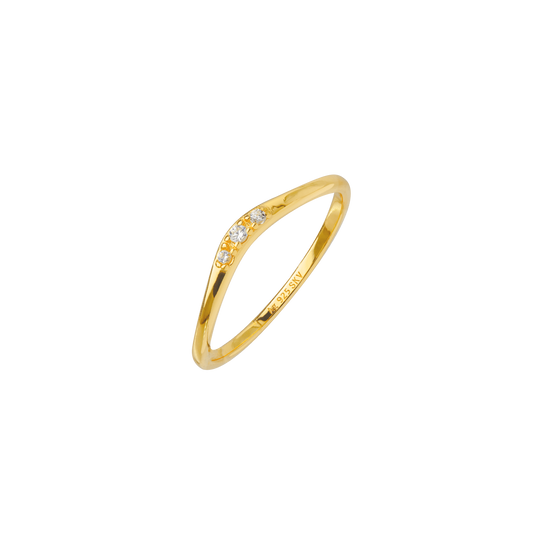 Delicate Sparkle Ring Gold