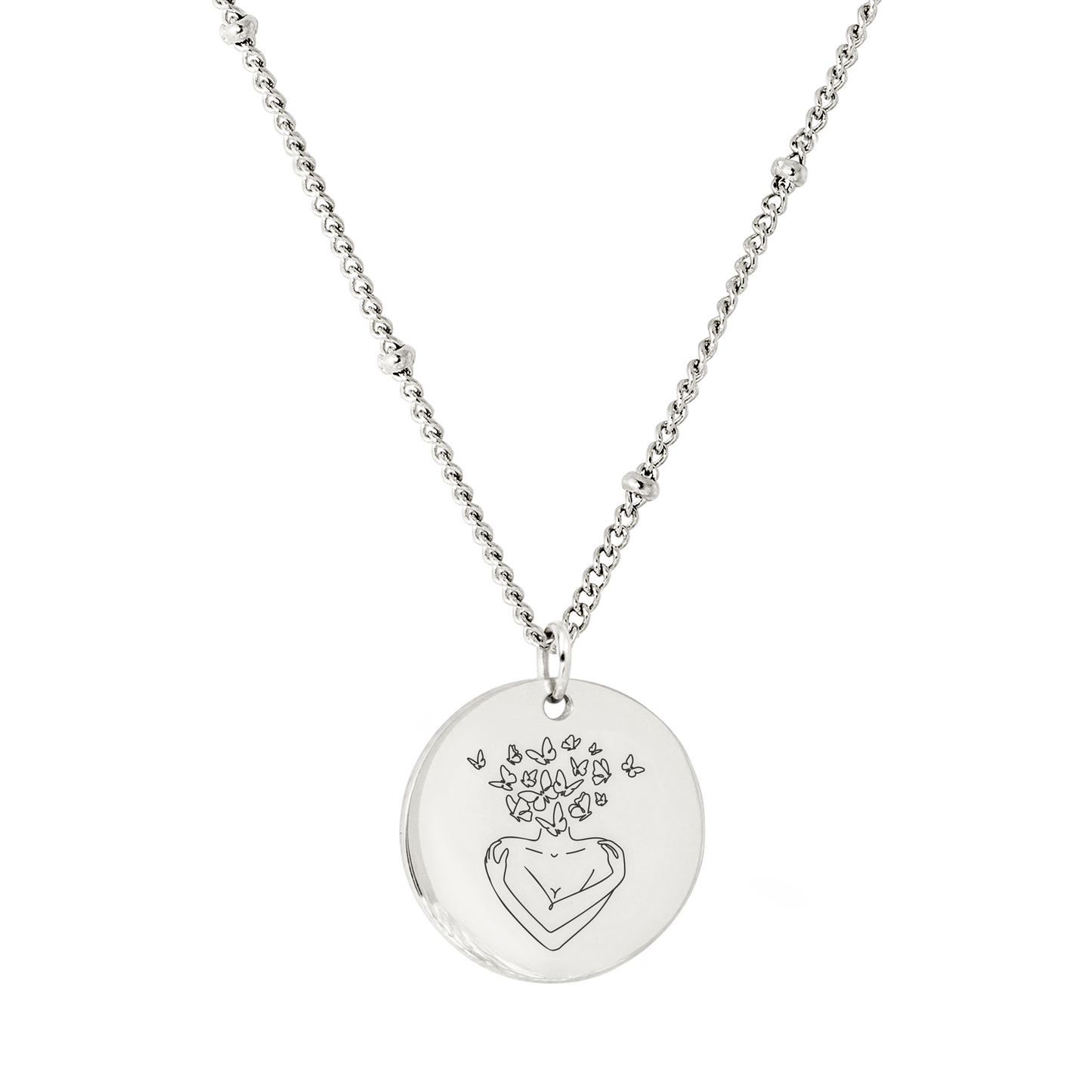 Embrace all that you are Necklace Silver