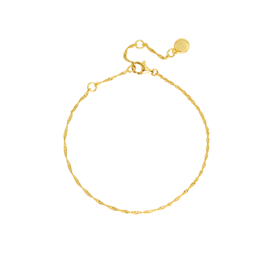Fine Twist Bracelet Gold
