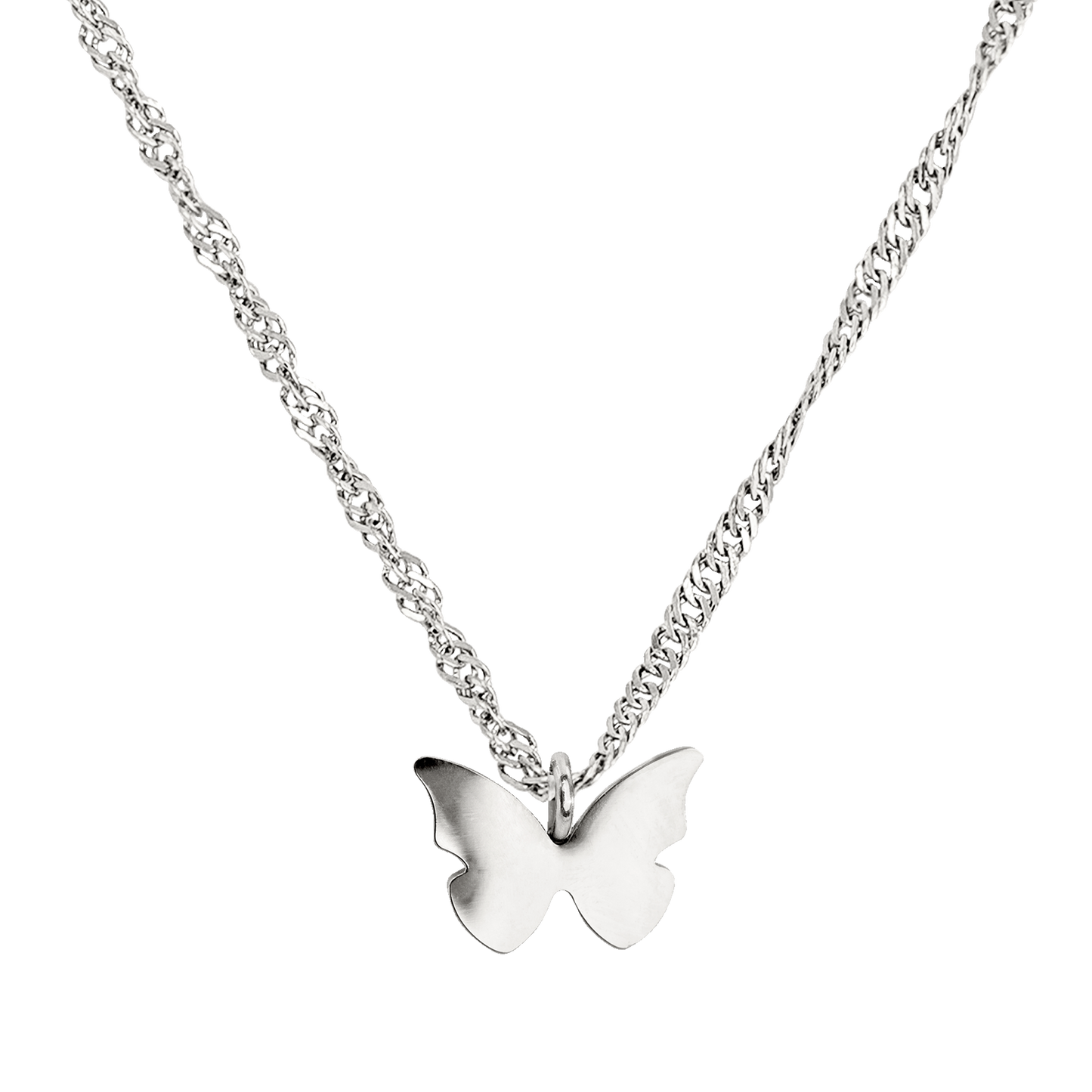 Flutterby Necklace Silver