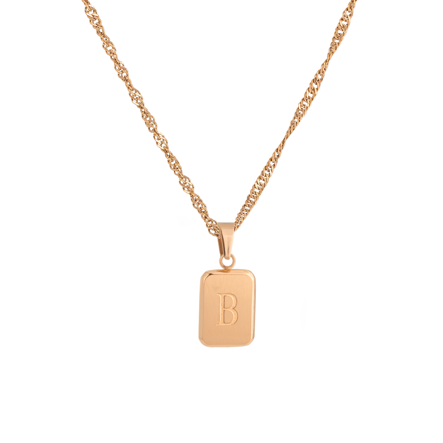 Letter Necklace Rose Gold