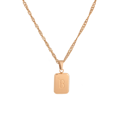 Letter Necklace Rose Gold