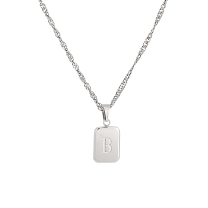 Letter Necklace Silver