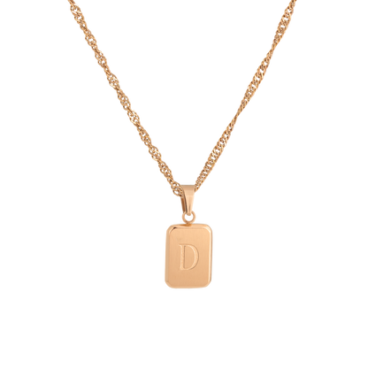 Letter Necklace Rose Gold
