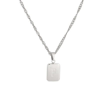 Letter Necklace Silver