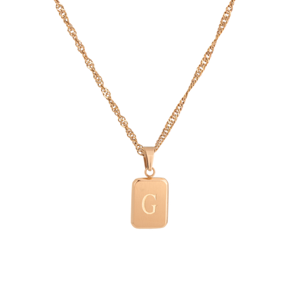 Letter Necklace Rose Gold