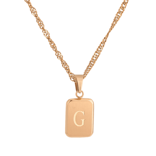 Letter Necklace G Rose Gold