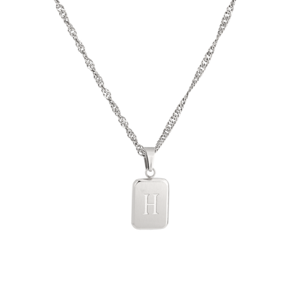 Letter Necklace Silver