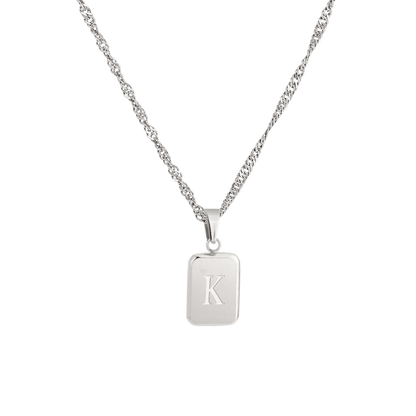 Letter Necklace Silver