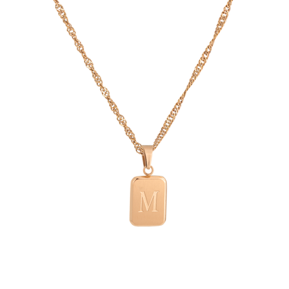 Letter Necklace Rose Gold
