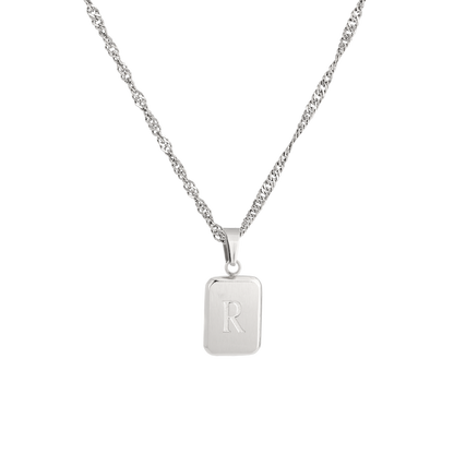 Letter Necklace Silver