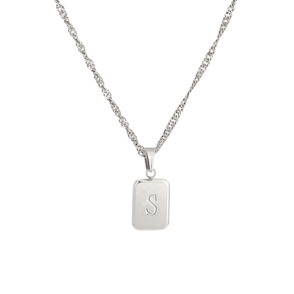Letter Necklace Silver