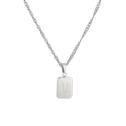 Letter Necklace Silver
