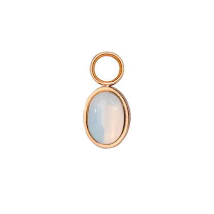 Opal Twisted Hoop Set Small Rose Gold