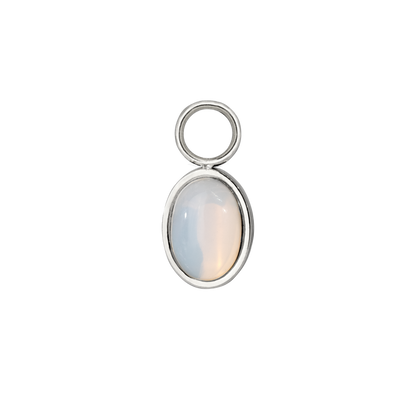 Opal Twisted Hoop Set Small Silver