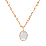 Oval Pendant Necklace Rose Gold