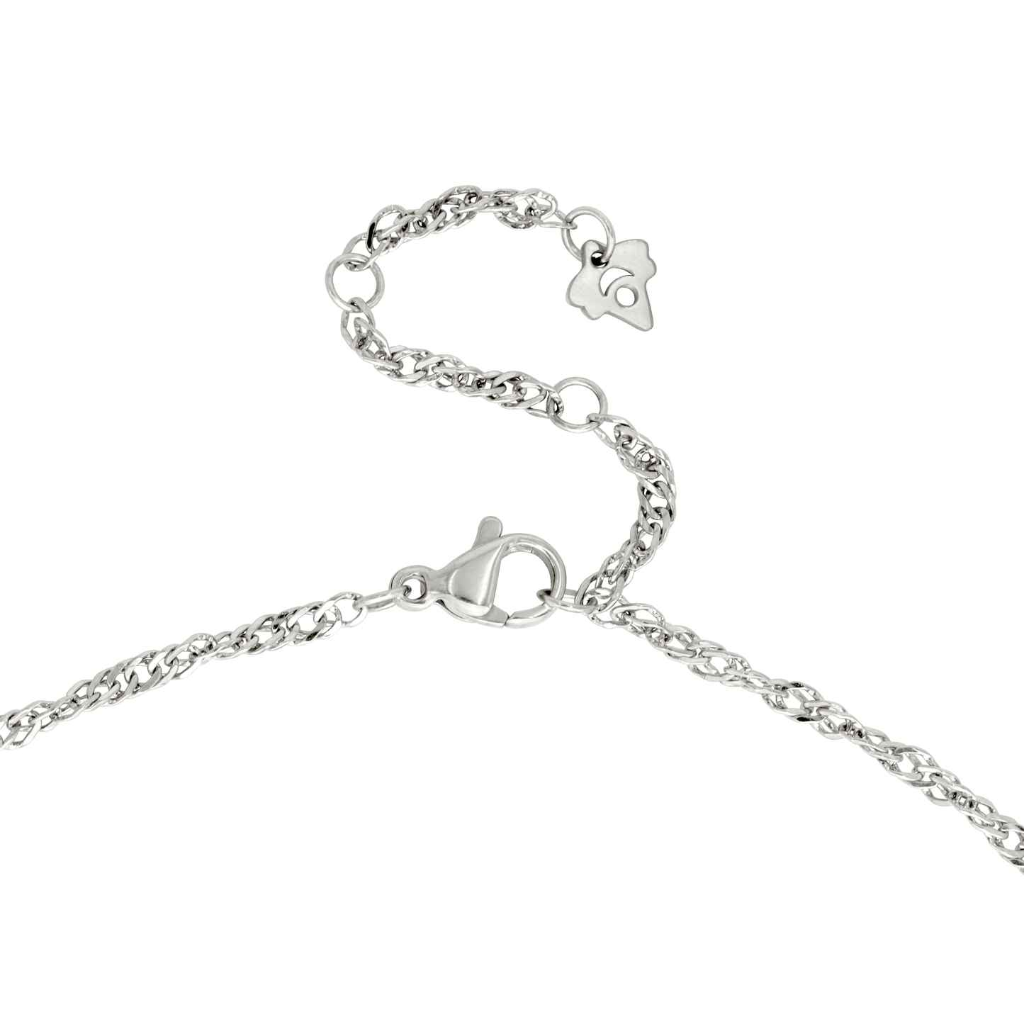 Oval Pendant Necklace Silver