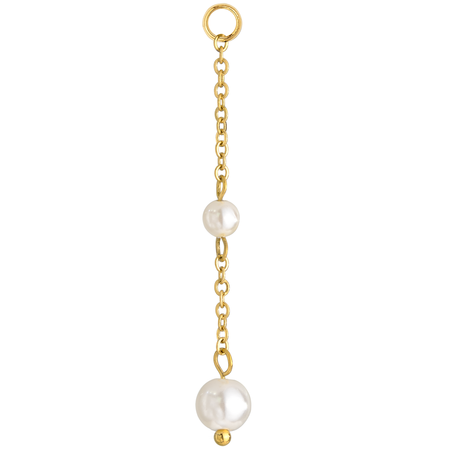 Pearl Allure Hoop Set Small Gold