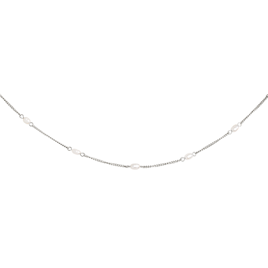 Pearl after Pearl Choker Silver