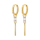 Stick and Stone Hoop Set Small Gold