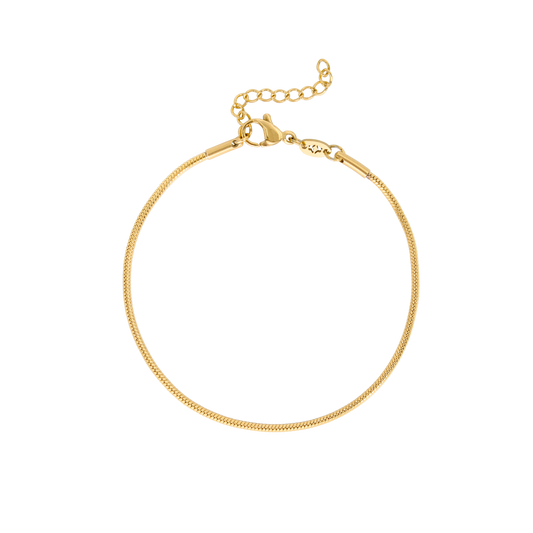 Round Snake Bracelet Gold