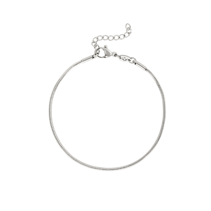 Round Snake Bracelet Silver